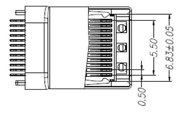 Dimensione del Prodotto del Connettore Tipo C TPCSTSMSM001T